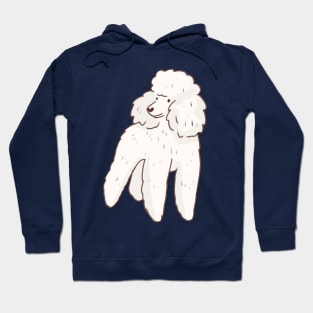 White poodle illustration Hoodie